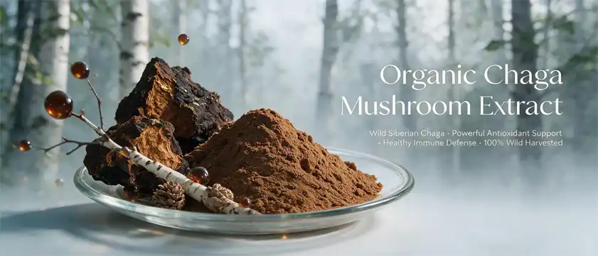 Organic chaga mushroom extract